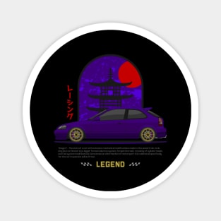 Midnight Racer Purple EK 9 JDM Magnet